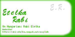 etelka rabi business card